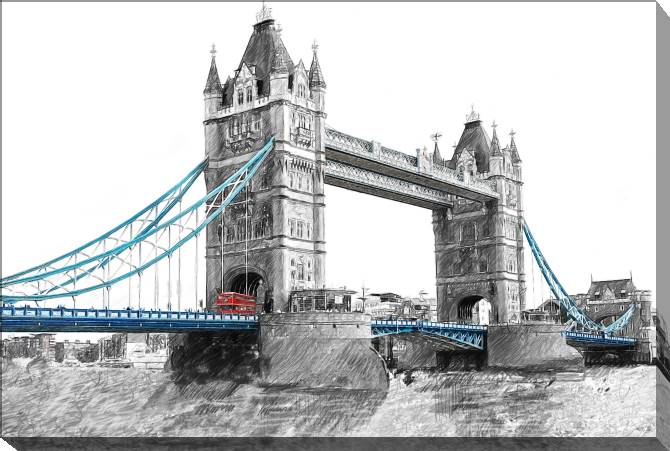 Картины на холсте Series the city style эскиза_4