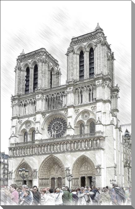 Купить и печать на заказ Картины на пластике, пеноркартоне Собор Парижской Богоматери