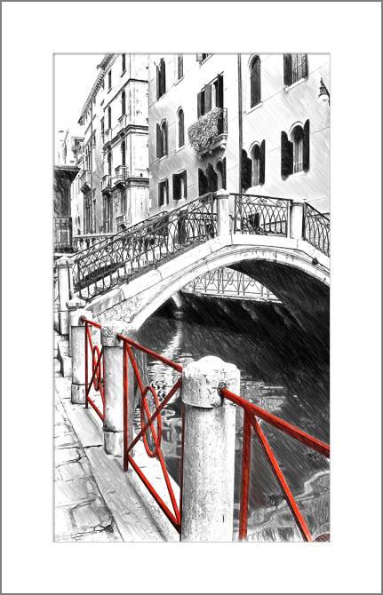 Купить и печать на заказ Картины Венецианский канал, эскиз
