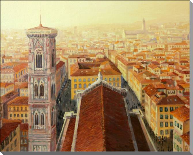 Купить и печать на заказ Картины на пластике, пеноркартоне Вид на Флоренцию