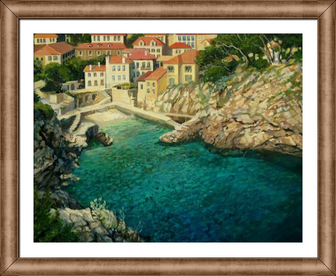 Купить и печать на заказ Картины в рамке, багете Морская бухта