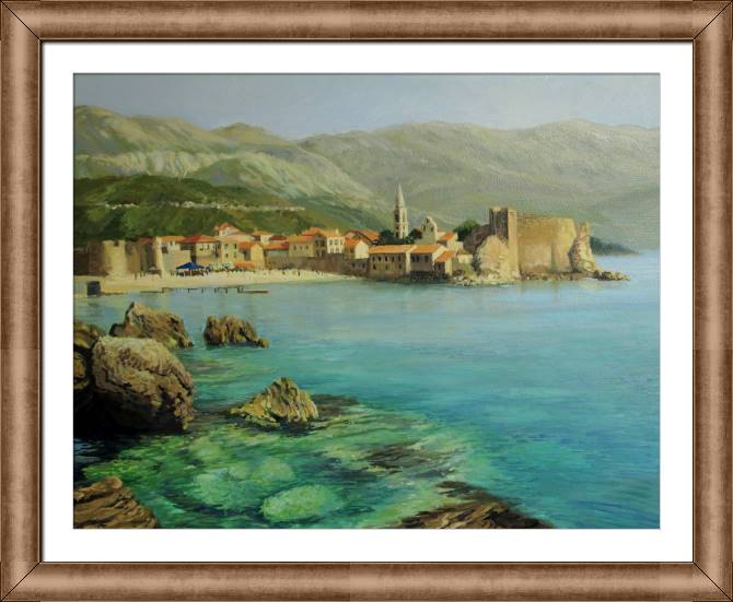 Купить и печать на заказ Картины в рамке, багете Вид на старый город