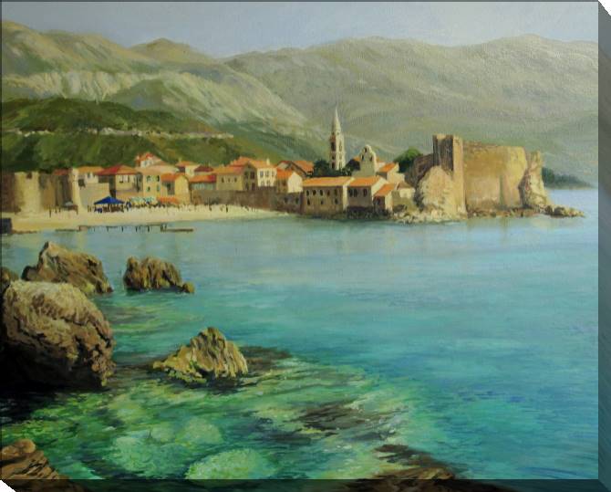 Paintings on canvas Series city and море_3