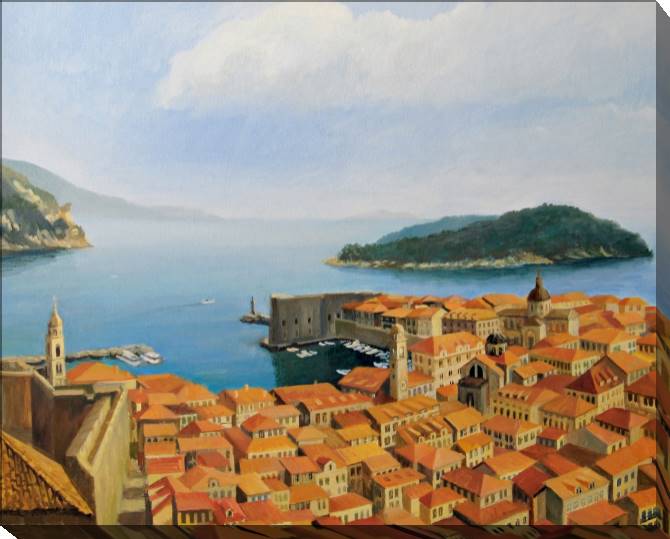 Paintings on canvas Series city and море_4