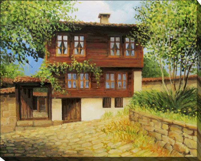 Paintings on canvas Series city and море_5