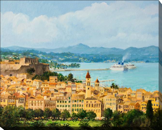 Paintings on canvas Series city and море_9