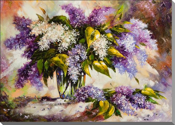 Купить и печать на заказ Картины на пластике, пеноркартоне Букет сирени