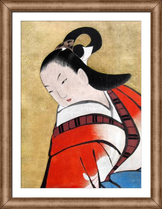 Купить и печать на заказ Картины в рамке, багете Японская женщина в кимоно
