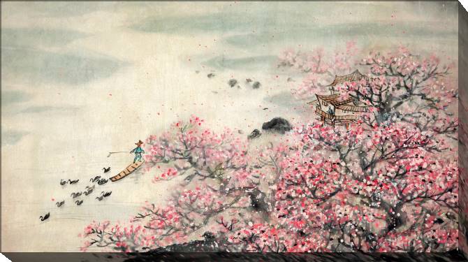 Paintings on canvas Landscape with Sakura