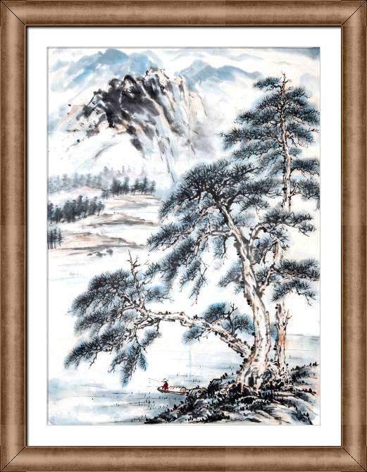 Картины в рамке, багете Chinese painting landscape