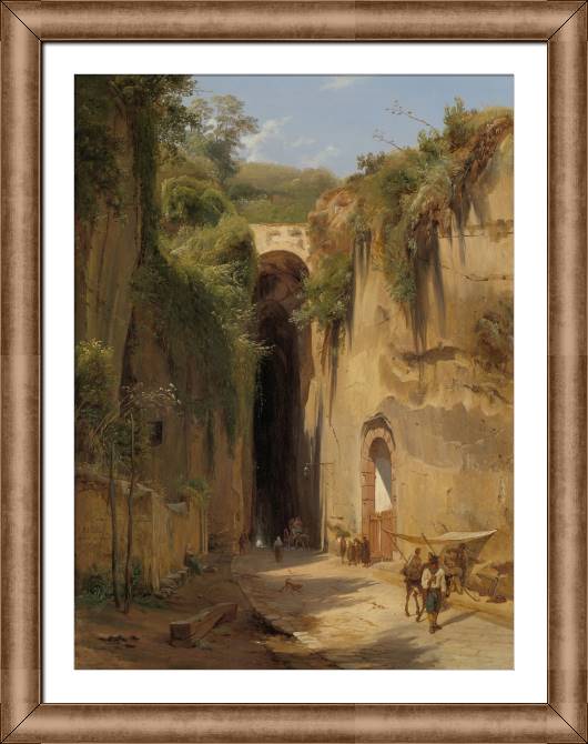 Купить и печать на заказ Картины в рамке, багете Грот Посиллипо в Неаполе