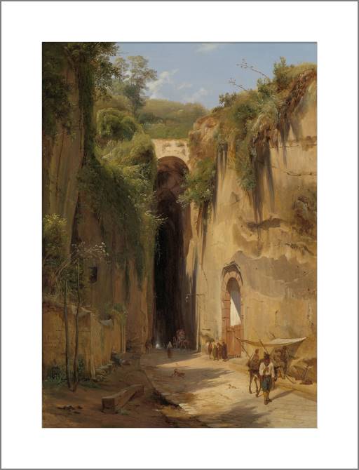 Купить и печать на заказ Картины, фото с паспарту Грот Посиллипо в Неаполе