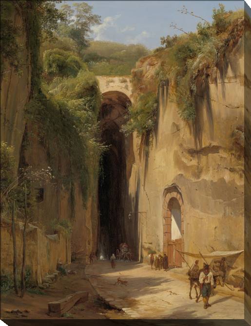 Paintings on canvas Grotto of Naples in Naples (Anton Smink Pitloo)