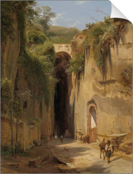Картины на холсте Grotto of Naples in Naples (Anton Smink Pitloo)
