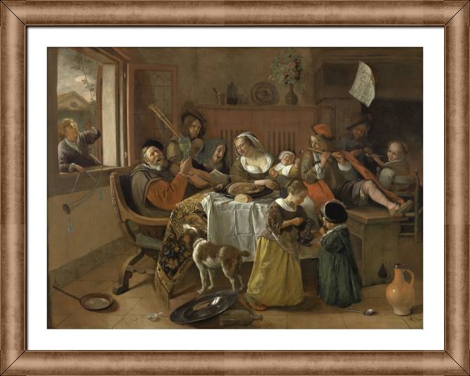 Купить и печать на заказ Картины в рамке, багете Веселая компания