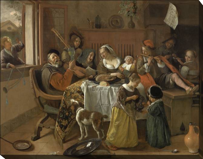 Paintings on canvas The merry family (Jan Steen)