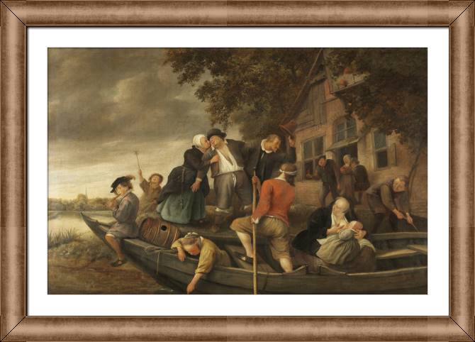 Купить и печать на заказ Картины в рамке, багете Встреча с гуляками