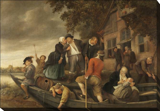 Paintings on canvas Fun coming back home (Jan Steen)