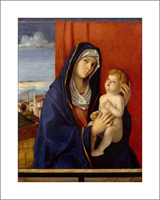 Купить и печать на заказ Картины, фото с паспарту Мадонна с младенцем