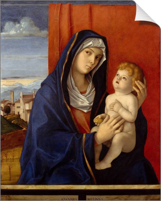 Купить и печать на заказ Картины на холсте Мадонна с младенцем