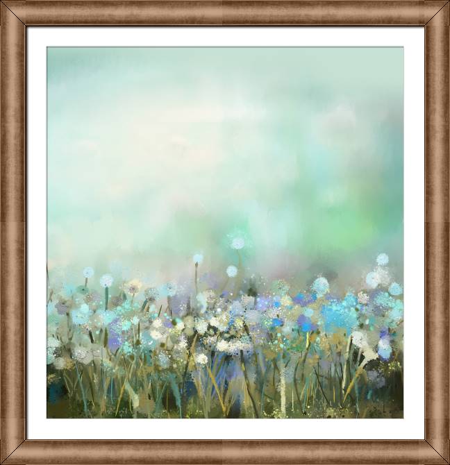 Framed and baguette paintings Wildflowers