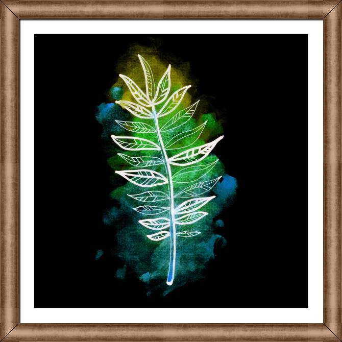 Купить и печать на заказ Картины в рамке, багете Пальмовый лист арт