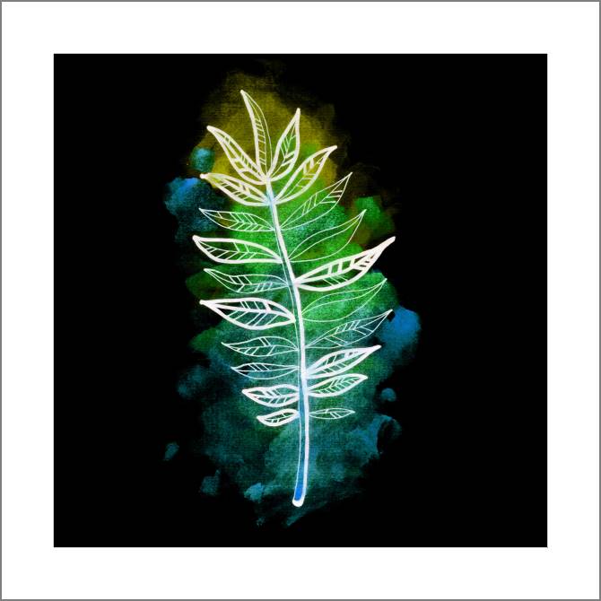 Купить и печать на заказ Картины, фото с паспарту Пальмовый лист арт