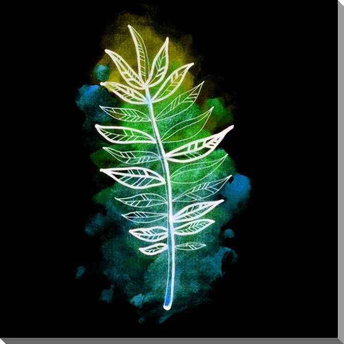 Купить и печать на заказ Картины на пластике, пеноркартоне Пальмовый лист арт