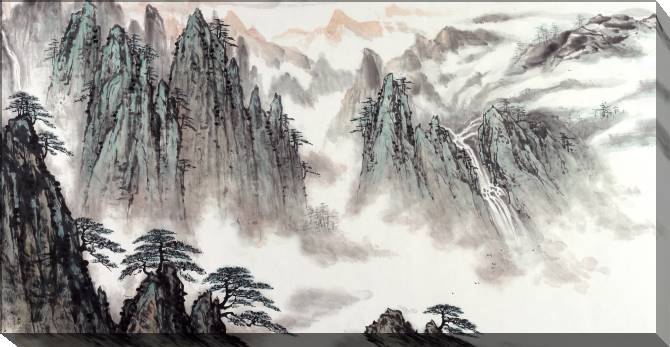 Купить и печать на заказ Картины Пейзаж китайский стиль