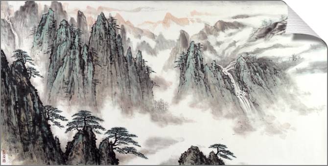 Купить и печать на заказ Картины на холсте Пейзаж китайский стиль