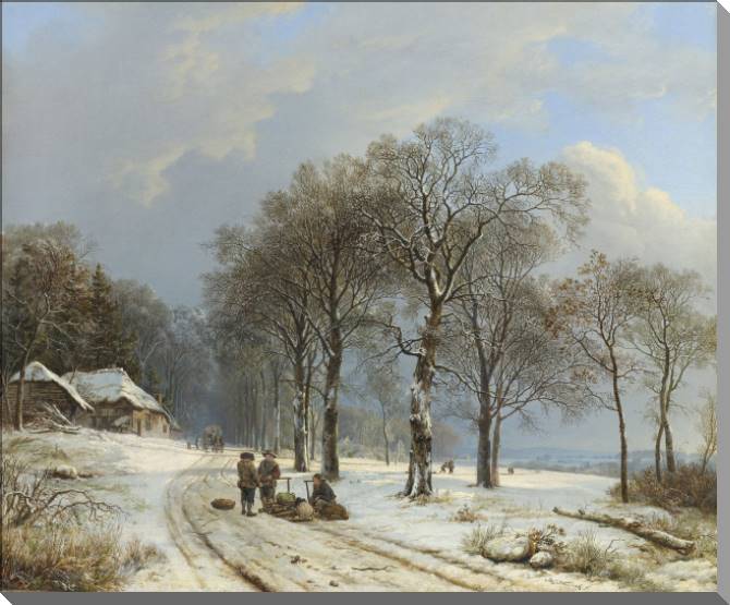 Купить и печать на заказ Картины на пластике, пеноркартоне Зимний пейзаж