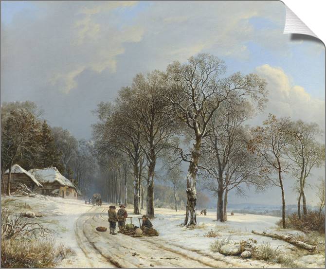 Купить и печать на заказ Картины на холсте Зимний пейзаж