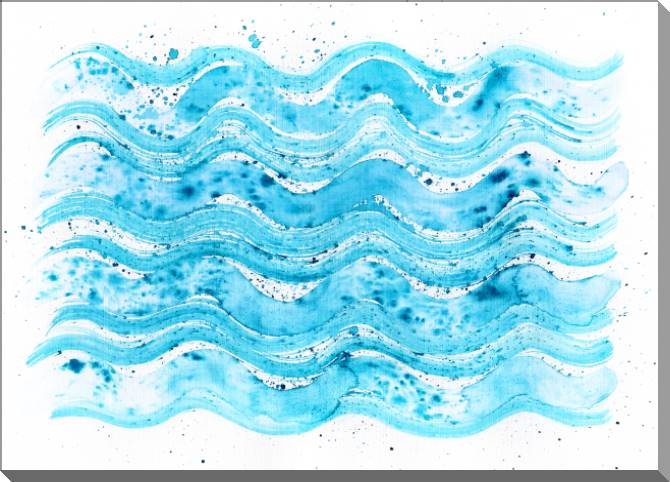 Купить и печать на заказ Картины на пластике, пеноркартоне Акварельные волны