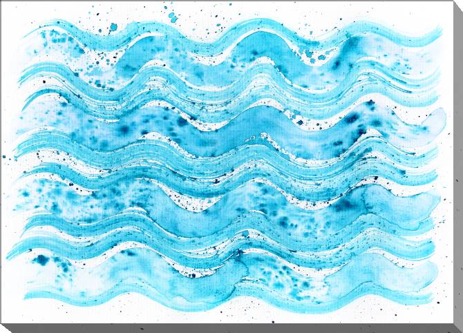 Картины на холсте Watercolor waves