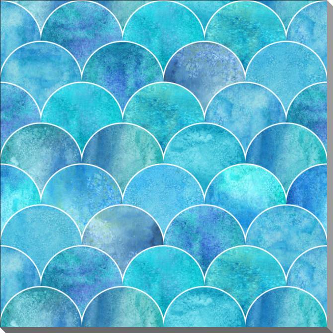 Купить и печать на заказ Картины на пластике, пеноркартоне Морской акварельный узор