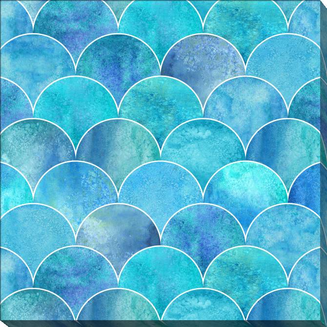 Картины на холсте Marine watercolor pattern