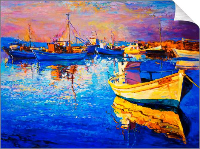 Paintings on canvas The port oil painting