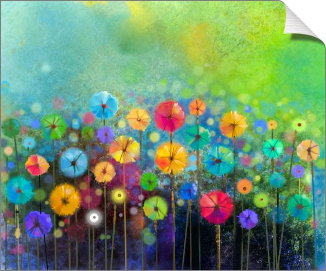 Купить и печать на заказ Картины на холсте Яркие цветы 
