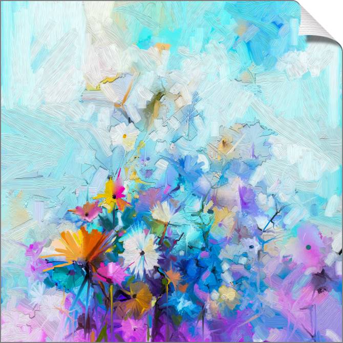 Купить и печать на заказ Картины на холсте Абстрактная живопись букет