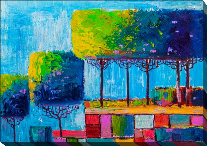 Paintings on canvas The colorful trees
