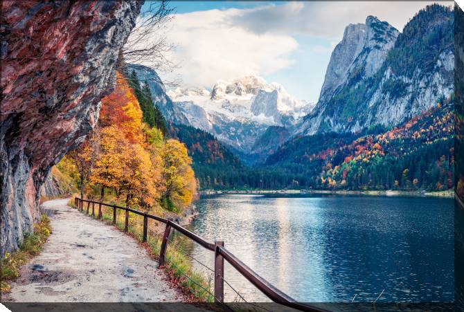 Paintings on canvas Scenic morning view of the Austrian Alps