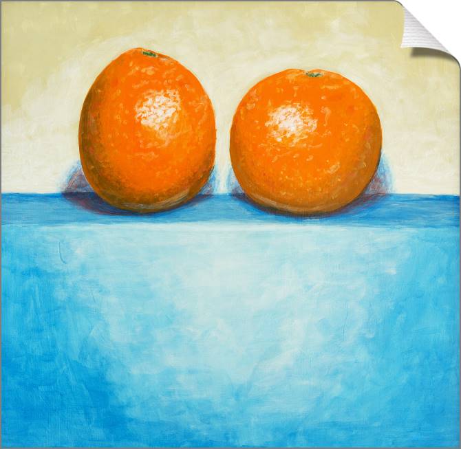 Купить и печать на заказ Картины на холсте Натюрморт с апельсинами в минимализме