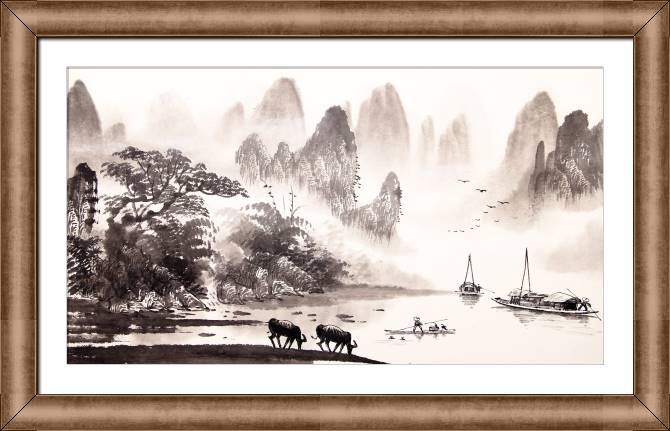 Картины в рамке, багете Landscape in Asia