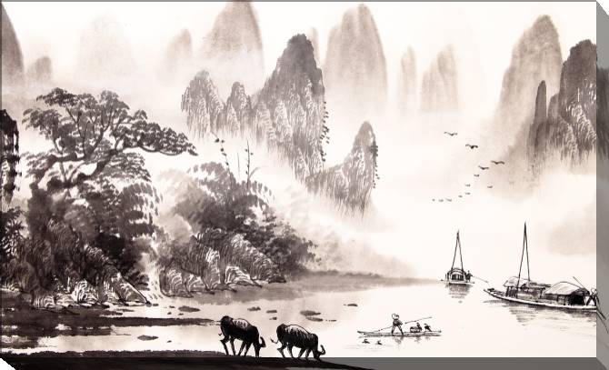 Paintings on canvas Landscape in Asia