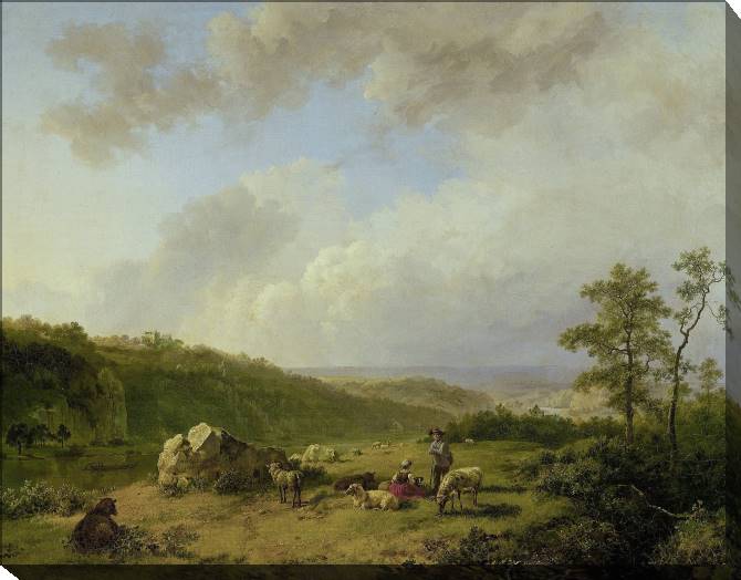 Paintings on canvas Landscape with a storm (Barend Cornelis Koekkoek)