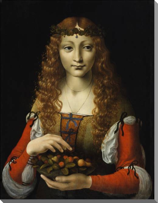 Купить и печать на заказ Картины на пластике, пеноркартоне Девушка с вишнями