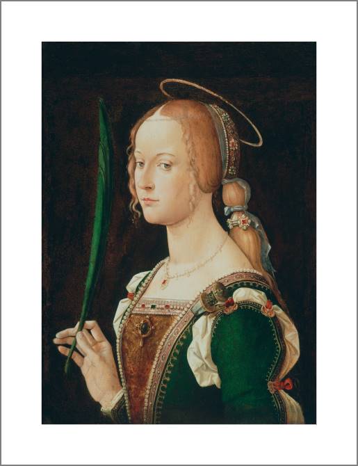 Купить и печать на заказ Картины, фото с паспарту Святая Иустина Падуанская