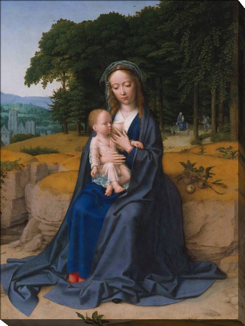 Paintings on canvas The rest on the flight into Egypt (Gerard David)