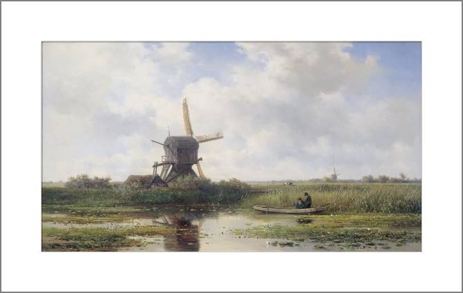 Купить и печать на заказ Картины, фото с паспарту Река Гейн, недалеко от Абкауде