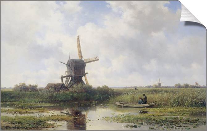 Купить и печать на заказ Картины на холсте Река Гейн, недалеко от Абкауде